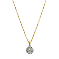 18ct Yellow Gold .60ct Diamond Lotus Pendant - Necklace - Walker & Hall