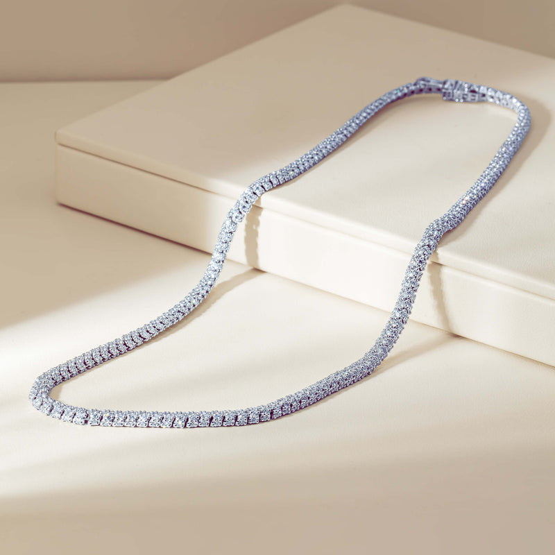 18ct White Gold 11.94ct Diamond Marilyn Necklace - Necklace - Walker & Hall