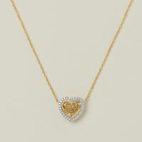 18ct Yellow Gold 3.01ct Yellow Diamond Heart Isla Pendant - Necklace - Walker & Hall