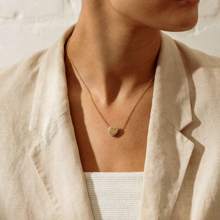 18ct Yellow Gold 3.01ct Yellow Diamond Heart Isla Pendant - Necklace - Walker & Hall