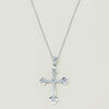 Deja Vu 18ct White Gold .50ct Budded Diamond Cross Pendant - Necklace - Walker & Hall