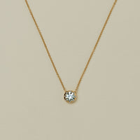 18ct Yellow Gold 1.00ct Diamond Dawn Pendant - Necklace - Walker & Hall