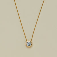 18ct Yellow Gold 2.28ct Reclaimed Diamond Natalia Pendant - Necklace - Walker & Hall