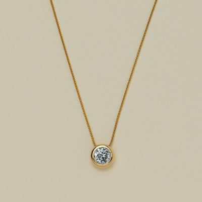 18ct Yellow Gold 2.28ct Reclaimed Diamond Natalia Pendant - Necklace - Walker & Hall