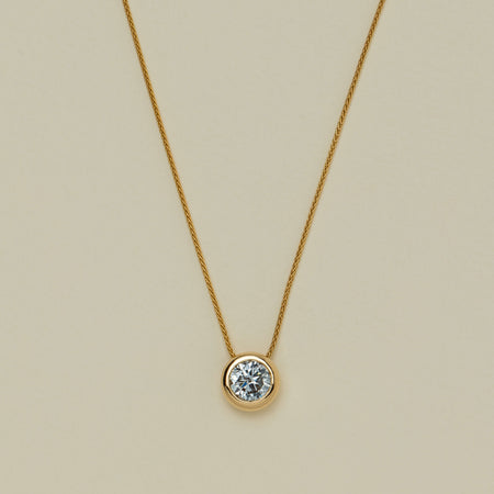 18ct Yellow Gold 2.28ct Reclaimed Diamond Natalia Pendant - Necklace - Walker & Hall