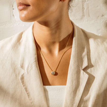 18ct Yellow Gold 2.28ct Reclaimed Diamond Natalia Pendant - Necklace - Walker & Hall