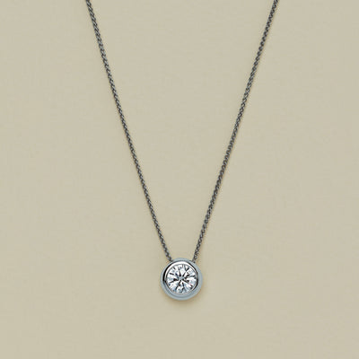 18ct White Gold .95ct Reclaimed Diamond Natalia Pendant - Necklace - Walker & Hall