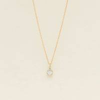 18ct Yellow Gold .50ct Reclaimed Diamond Peony Pendant - Necklace - Walker & Hall