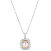18ct White Gold 1.38ct Morganite & Diamond Necklace - Necklace - Walker & Hall