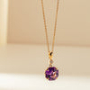 18ct Yellow Gold Amethyst & Diamond Octavia Pendant - Necklace - Walker & Hall