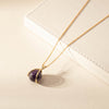 9ct Yellow Gold Amethyst - Of Thought Mindful Pendant With Chain - Necklace - Walker & Hall