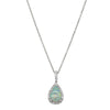 18ct White Gold .76ct Opal & Diamond Sierra Pendant - Necklace - Walker & Hall