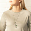 Vintage Sterling Silver Nephrite Fish Hook Pendant With Chain - Necklace - Walker & Hall