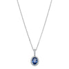 18ct White Gold .82ct Sapphire & Diamond Mini Sierra Pendant - Necklace - Walker & Hall