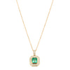 18ct Yellow Gold 1.30ct Emerald & Diamond Isla Pendant - Necklace - Walker & Hall
