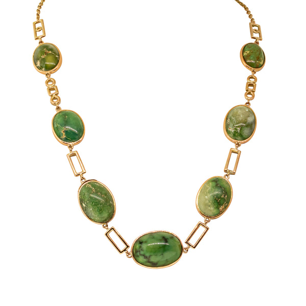 Deja Vu 9ct Rose Gold Turquoise Necklace - Necklace - Walker & Hall