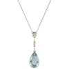 Deja Vu 9ct Rose Gold 8.55ct Aquamarine & Diamond Pendant - Necklace - Walker & Hall