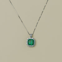 Deja Vu Platinum 7.56ct Emerald & Diamond Pendant - Necklace - Walker & Hall