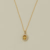 18ct Yellow Gold 1.70ct Golden Sapphire Daisy Pendant - Necklace - Walker & Hall