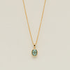 9ct Yellow Gold Blue Topaz Iris Pendant - Necklace - Walker & Hall