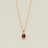 9ct Yellow Gold Garnet Iris Pendant - Necklace - Walker & Hall