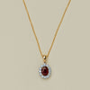 18ct Yellow Gold 1.27ct Ruby & Diamond Belle Pendant - Necklace - Walker & Hall