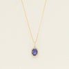 18ct Yellow Gold 2.29ct Tanzanite & Diamond Sierra Pendant - Necklace - Walker & Hall