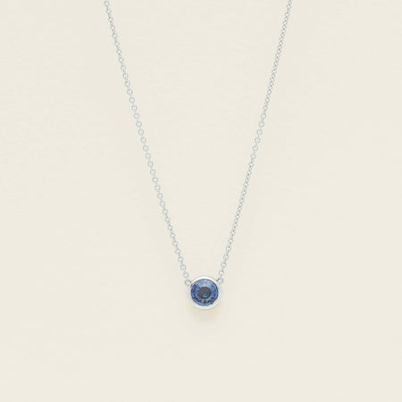 18ct White Gold .96ct Sapphire Natalia Pendant - Necklace - Walker & Hall