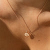 9ct Rose Gold Pebble Pendant - Necklace - Walker & Hall