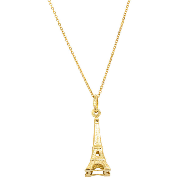 Deja Vu 9ct Yellow Gold Eiffel Tower Necklace - Necklace - Walker & Hall