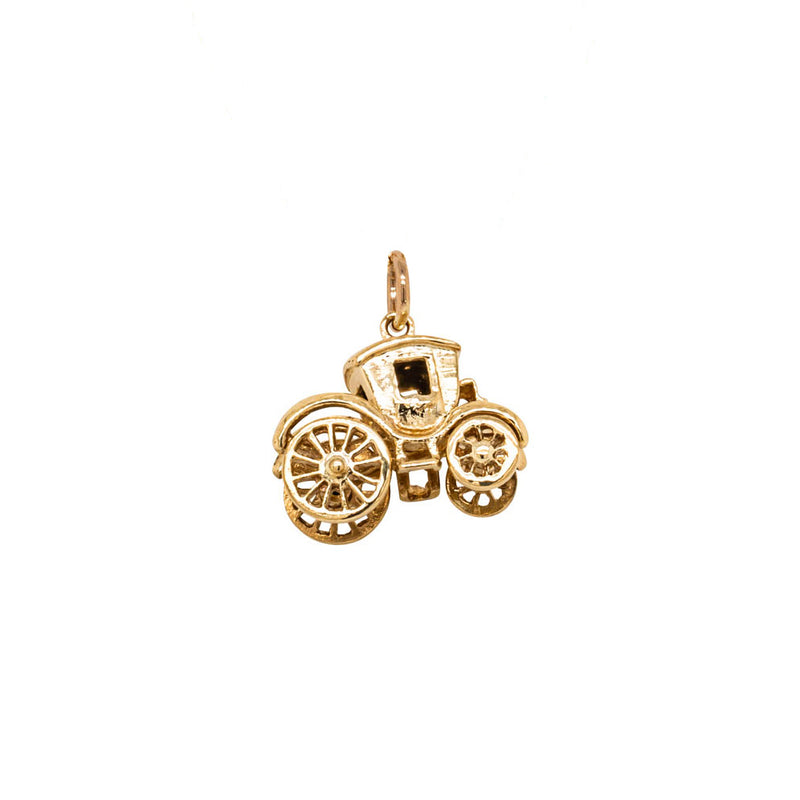 Deja Vu 9ct Yellow Gold Carriage Charm-Charm-Walker & Hall