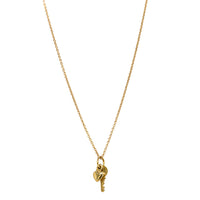 Deja Vu 9ct Yellow Gold Heart & Key Necklace - Necklace - Walker & Hall