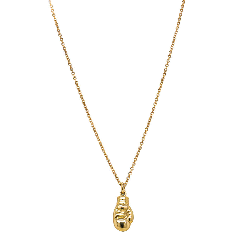Puerto Rican Boxing Glove Necklace -Gold Plated – Papiichulo