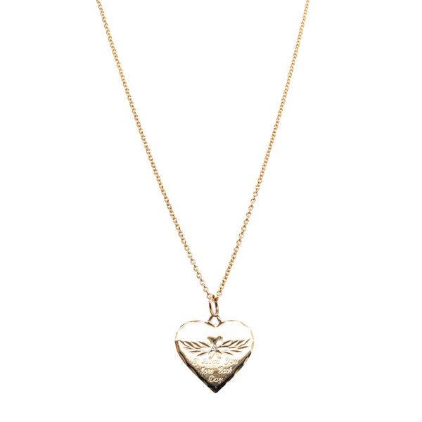 Deja Vu 9ct Yellow Gold Diamond Set Heart Necklace - Necklace - Walker & Hall