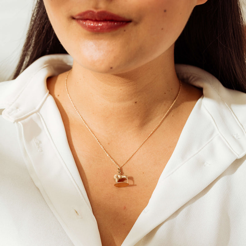 Deja Vu 9ct Rose Gold Kiwi Charm - Necklace - Walker & Hall