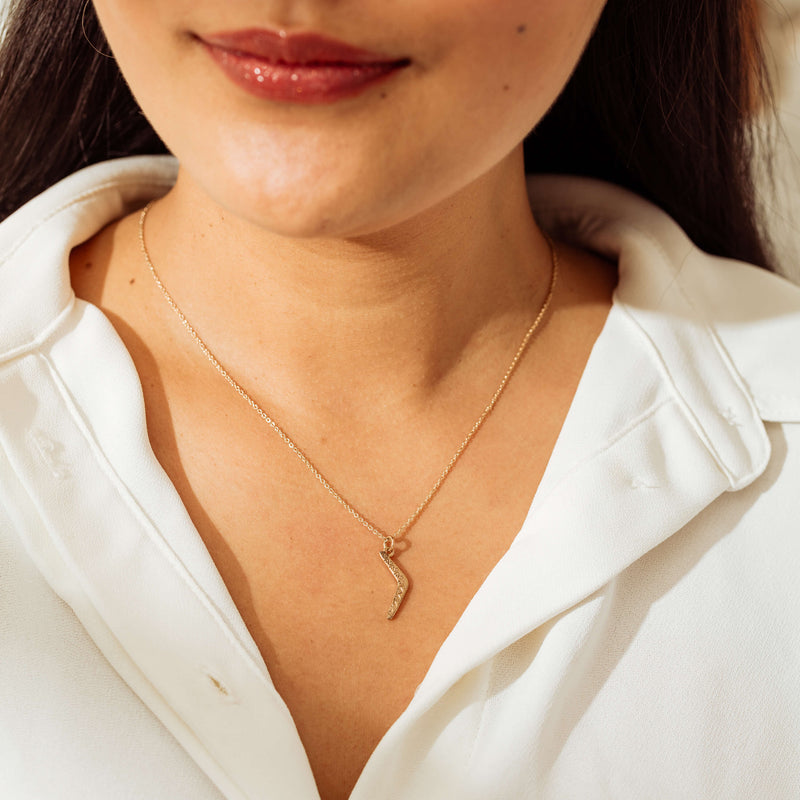 Deja Vu 10ct Yellow Gold Boomerang Charm - Necklace - Walker & Hall