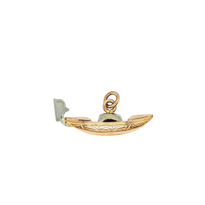 Deja Vu 18ct Rose & White Gold Boat Charm - Necklace - Walker & Hall