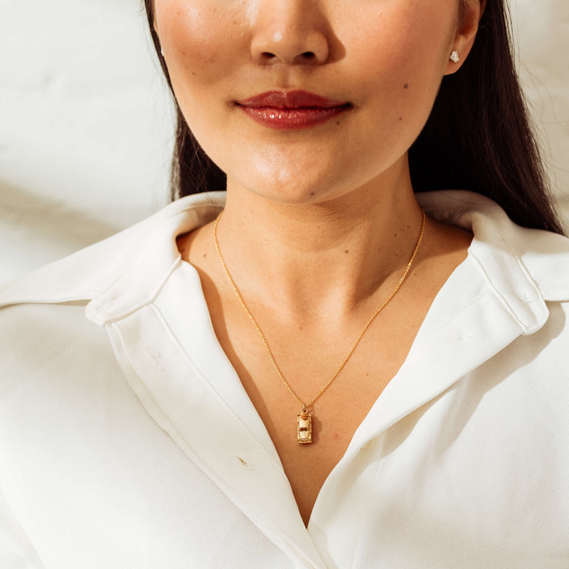 Deja Vu 18ct Rose Gold Car Charm - Necklace - Walker & Hall