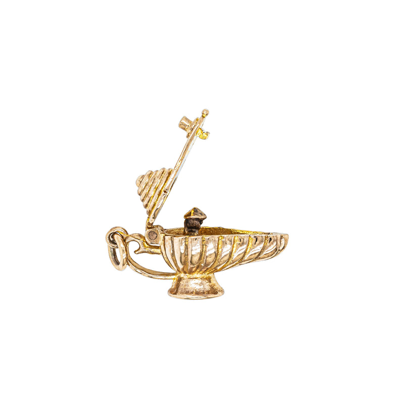 Deja Vu 9ct Yellow Gold Genie Lamp Charm - Necklace - Walker & Hall