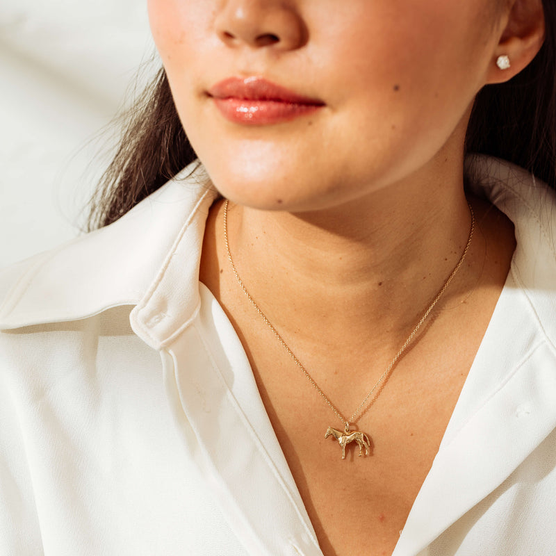 Deja Vu 9ct Yellow Gold Horse Charm - Necklace - Walker & Hall