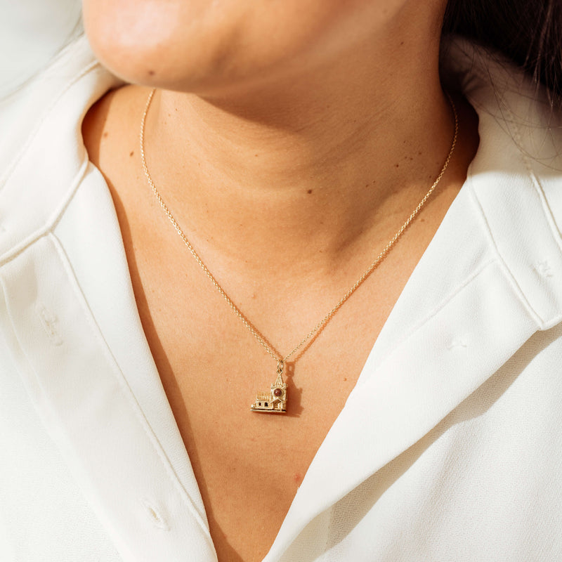 Deja Vu 9ct Yellow Gold Openable Church Wedding Charm - Necklace - Walker & Hall