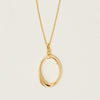 9ct Yellow Gold Oval Ribbon Pendant with Chain - Necklace - Walker & Hall