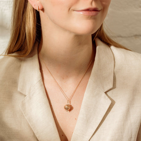 Deja Vu 9ct Rose Gold Chinese Lantern Charm-Charm-Walker & Hall