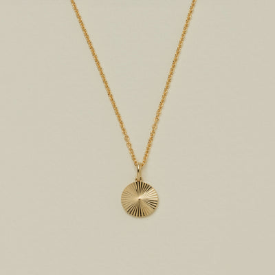 9ct Yellow Gold Mini Reflections Pendant - Necklace - Walker & Hall