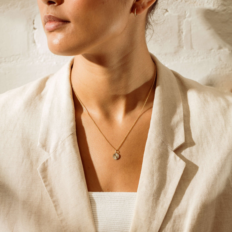 9ct Yellow Gold Mini Reflections Pendant - Necklace - Walker & Hall