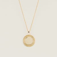 9ct Yellow Gold Reflections Medallion Pendant - Necklace - Walker & Hall