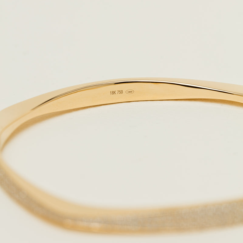 18ct Yellow Gold 2.70ct Diamond Eos Bangle - Bracelet - Walker & Hall