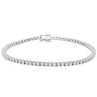 18ct White Gold 2.90ct Diamond Panorama Bracelet-Bracelet-Walker & Hall