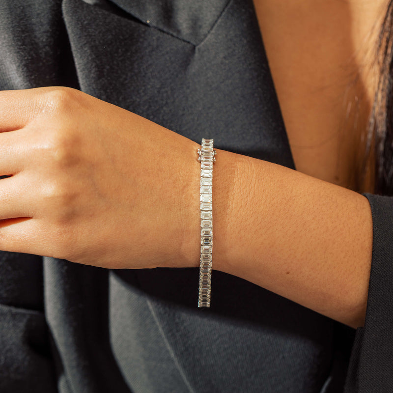 Platinum 16.74ct GIA Diamond Asra Bracelet - Bracelet - Walker & Hall