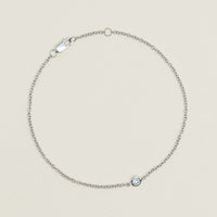 18ct White Gold Diamond Natalia Single-Stone Bracelet - Bracelet - Walker & Hall